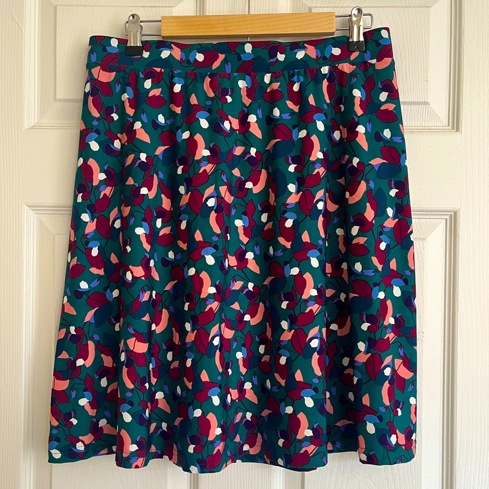 Colorful, abstract print skirt